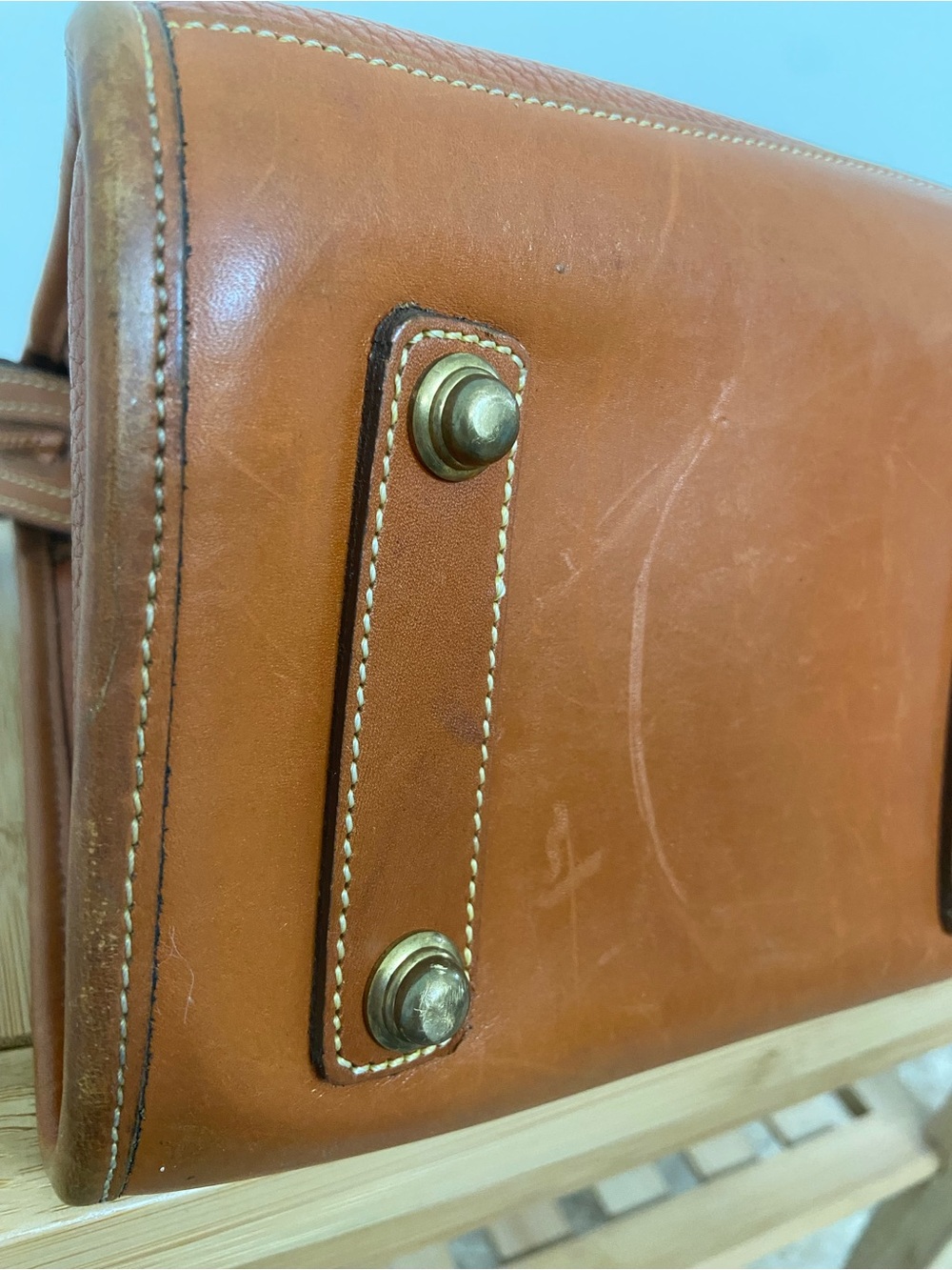 Dooney & Bourke Chestnut Brown Pebbled Leather Satchel - Picture 15 of 15